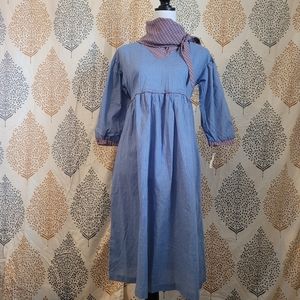 Vintage Reaction Plus By Montgomery Ward Denim Blue Maternity Dress  Size 8